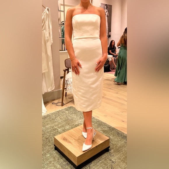 ANTHROPOLOGIE BHLDN AMSALE WILLOW BOW DRESS - SHORTENED - Picture 3 of 8